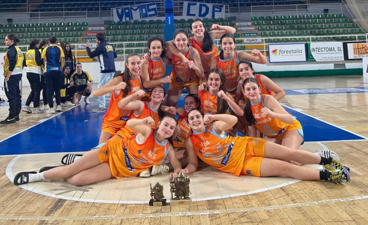 Los cadetes del Básquet Coruña hacen doblete en Ponferrada