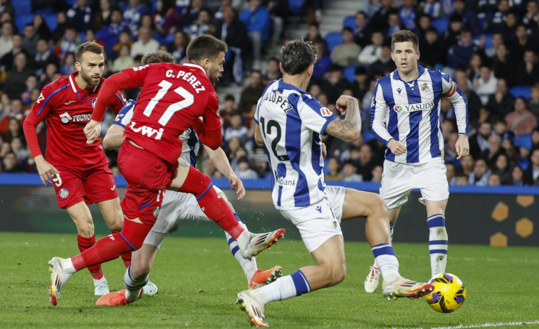 El Getafe fulmina a la Real Sociedad en la segunda parte (0-3)