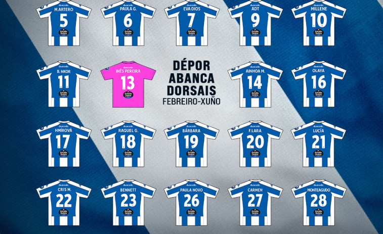 Estos son los dorsales del Deportivo femenino