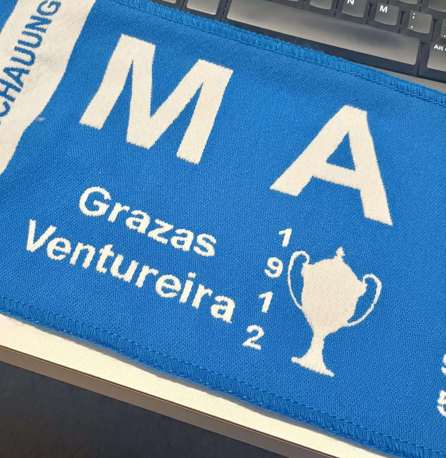 El “Grazas, Ventureira” de la peña del Dépor en Mazaricos