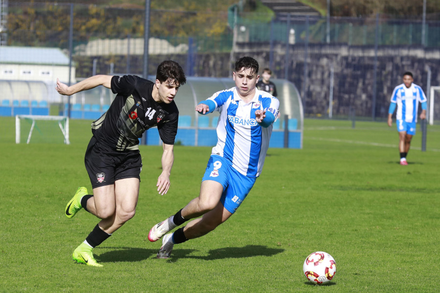 El Juvenil A del Dépor mete presión al Celta tras un contundente triunfo