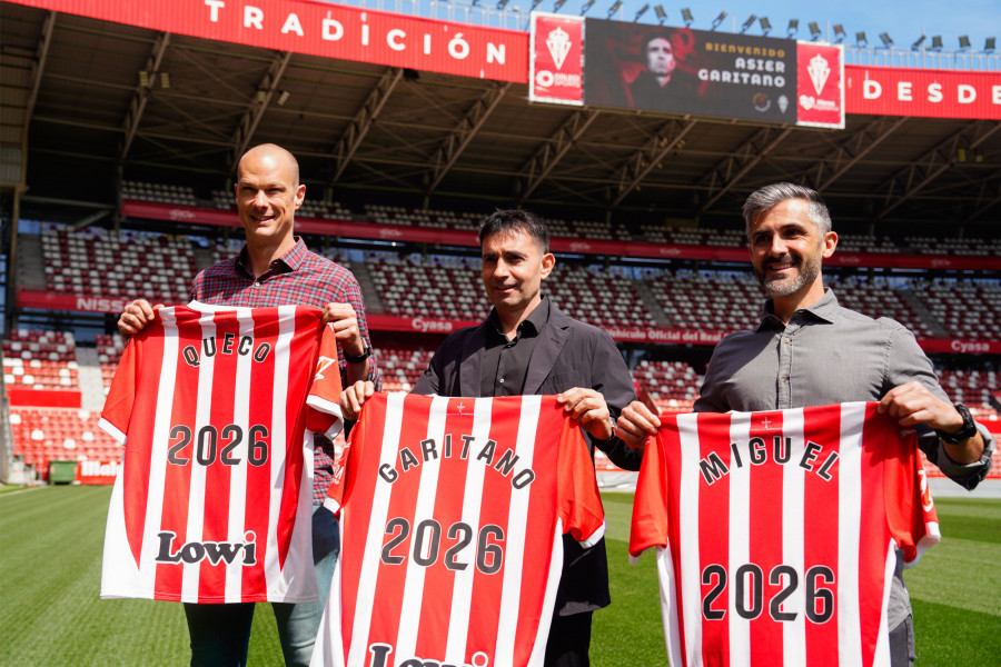 Asier Garitano amortigua la caída del Sporting, pero no la frena