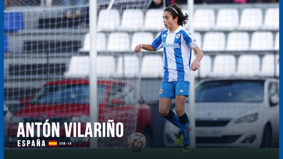 El canterano deportivista Antón Vilariño, convocado por la selección española sub-14