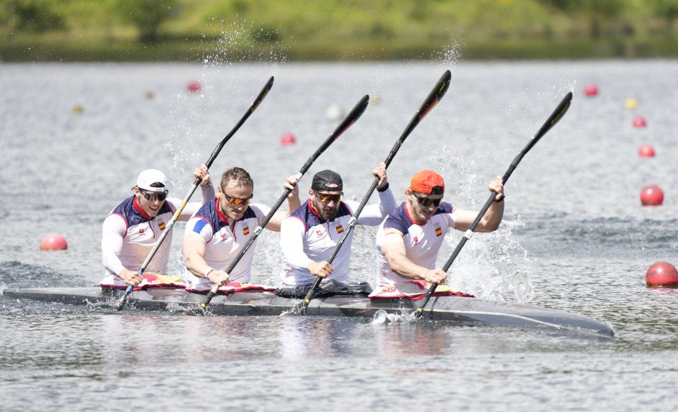 El K4 500 de Carlos Arévalo domina el selectivo y apunta a la Copa del Mundo en Hungría