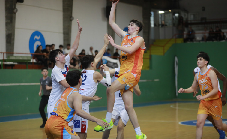 El cadete del Básquet Coruña no puede con los gigantes del Obradoiro