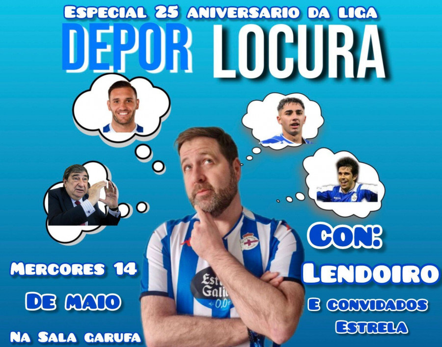 'Dépor Locura': Roi da Costa junta humor y deportivismo en el Garufa Club