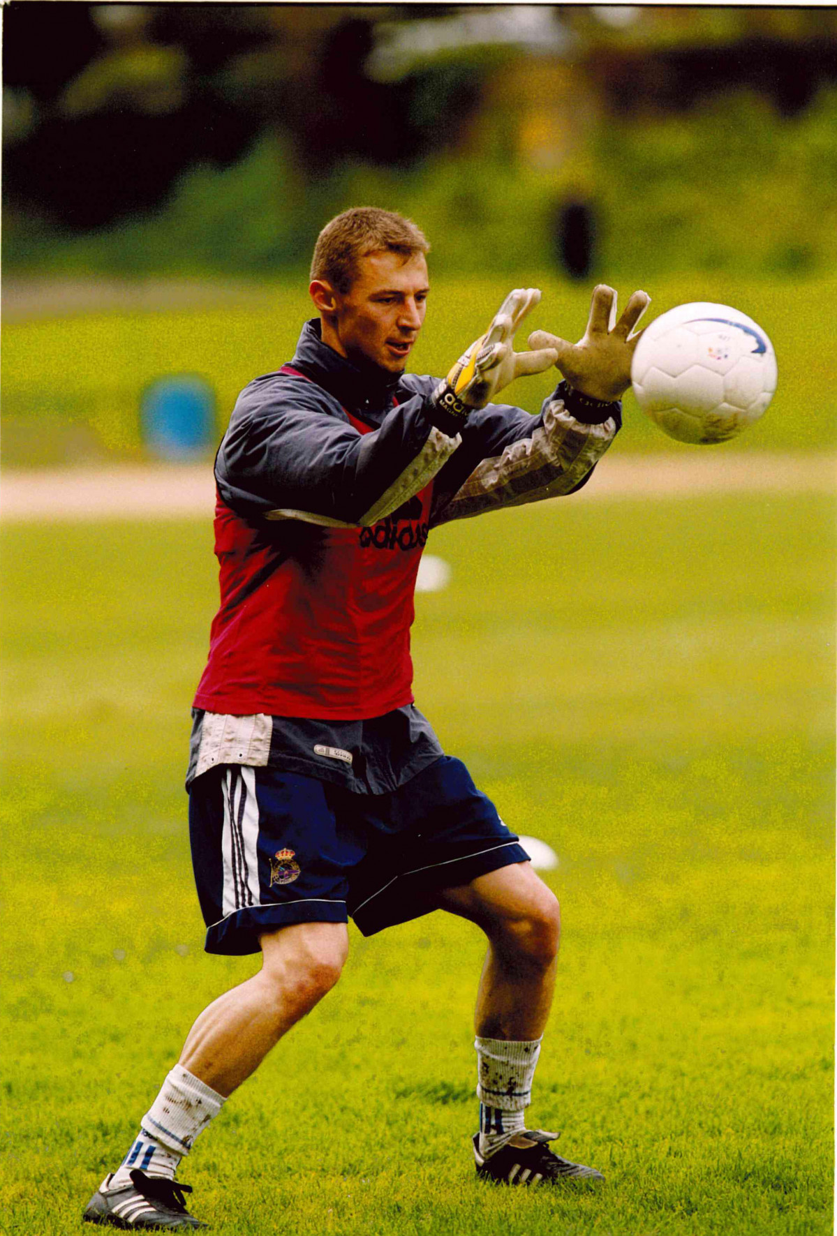 Kouba entrenando con el Deportivo
