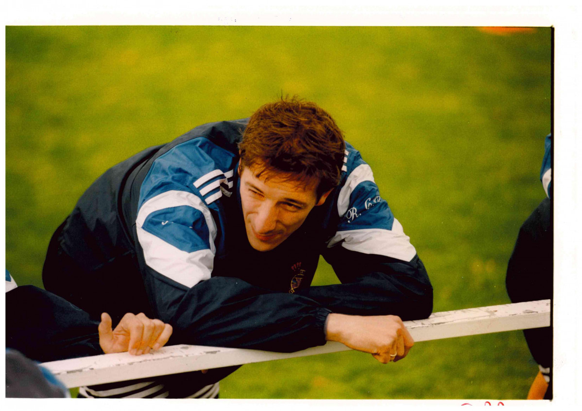 Luis Miguel Ramis entrenando con el Deportivo