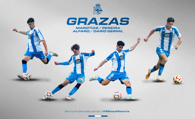 El Deportivo anuncia las salidas de Marotías, Alfaro, Pereira y Germil