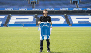 Antonio Hidalgo se presenta con el Deportivo: 