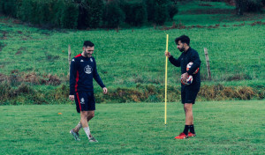 Lucas Pérez, del PSV a prepararse sobre el césped del campo del Portazgo para la nueva temporada