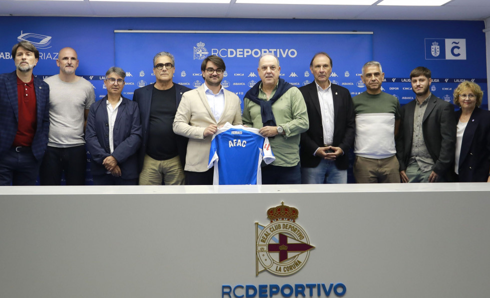 Formación y deportivismo, pilares del convenio anual entre el Dépor y la AFAC