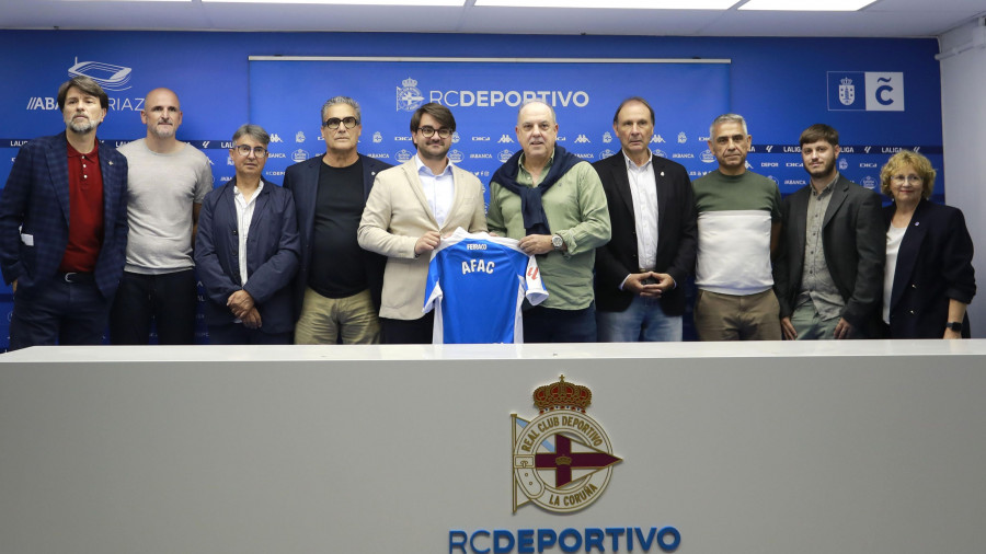 Formación y deportivismo, pilares del convenio anual entre el Dépor y la AFAC
