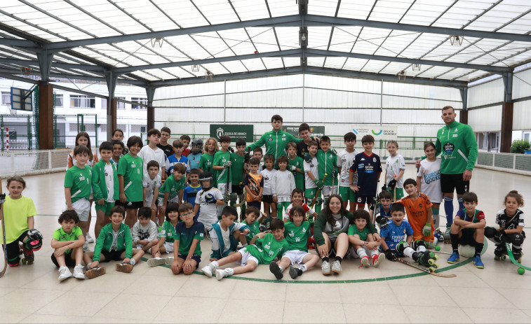 César Carballeira y Nil Cervera, como dos niños más en el Campus del Liceo