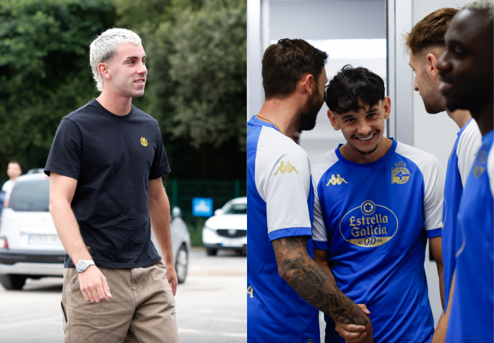 El Deportivo ya está en Abegondo y luce su nueva camiseta de entrenamiento