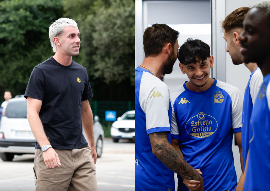 El Deportivo ya está en Abegondo y luce su nueva camiseta de entrenamiento