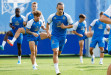 Luismi Cruz, ayer en Abegondo durante su primer entrenamiento con el Deportivo  RCDEPORTIVO