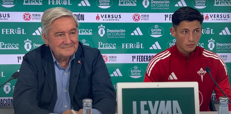 Jairo Noriega, en su presentación con el Racing de Ferrol: "Lo considero un salto adelante en mi carrera"