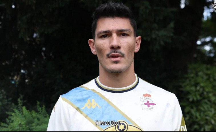 Miguel Loureiro preséntase co Dépor en galego: 