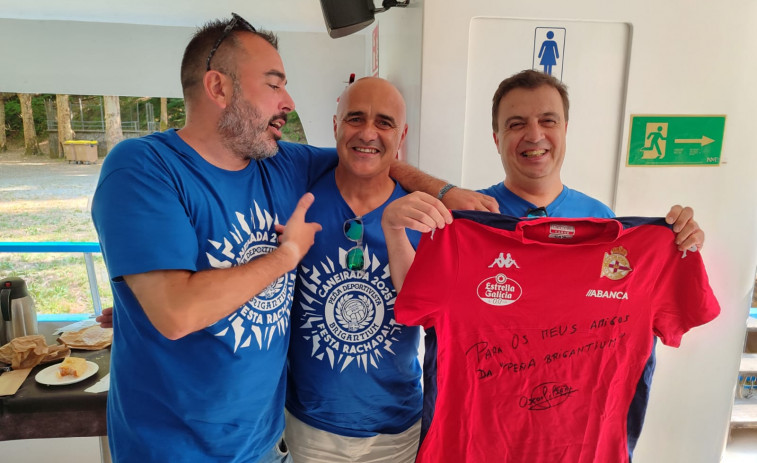 Óscar Gilsanz, invitado de honor de la caneirada de la peña deportivista Brigantium