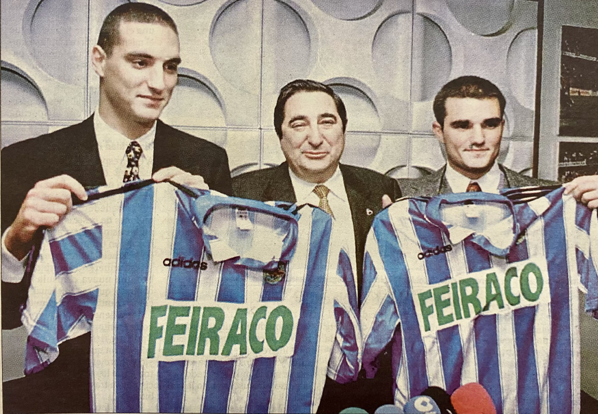 Lionel Scaloni, Lendoiro y su hermano Mauro 1997
